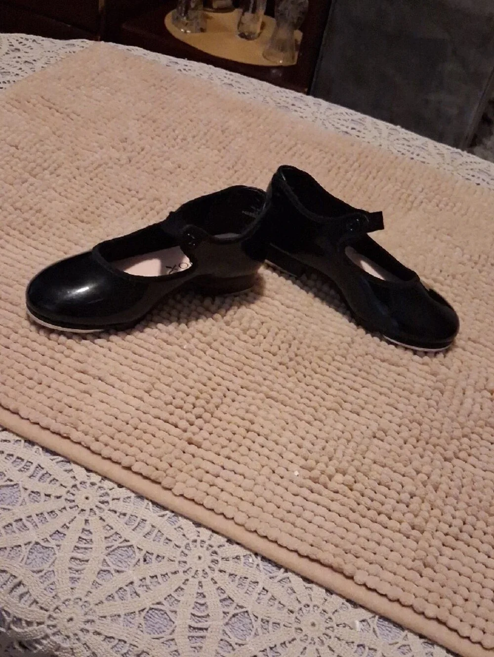Cat & Jack Black Patent Mary Jane Flats with Strap